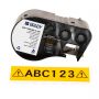 BRADY M4C-1000-595-YL-BK, універсальні всепогодні етикетки, безперервна стрічка: 25,40 мм х 7,62м, чорним на жовтому, вініл, стрічка для принтерів BRADY M410 BMP41 M510 BMP51 BMP53 M511