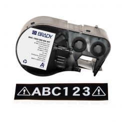 BRADY M4C-1000-595-BK-WT, универсальные всепогодные этикетки, непрерывная лента: 25,40 мм х 7,62м, белым на черном, винил, лента для принтеров BRADY M410 BMP41 M510 BMP51 BMP53 BRADY M4C-1000-595-BK-WT, универсальные всепогодные этикетки, непрерывная лента: 25,40 мм х 7,62м, белым на черном, винил, лента для принтеров BRADY M410 BMP41 M510 BMP51 BMP53