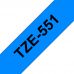 UKRMARK B-T551P, 24мм х 8м, черным на синем, совместима с BROTHER TZe-551, ламинированная лента для принтеров этикеток (TZe551)