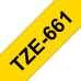 UKRMARK B-T661P, Ламінована, 36мм х 8м, чорним на жовтому, сумісна з BROTHER TZe-661, стрічка для принтерів етикеток (TZe661)