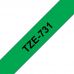 UKRMARK B-T731P, Ламінована, 12мм х 8м, чорним на зеленому, сумісна з BROTHER TZe-731, стрічка для принтерів етикеток (TZe731)