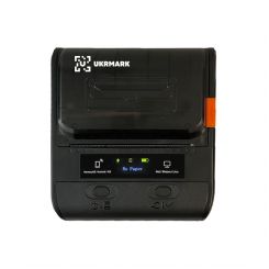Портативный термопринтер UKRMARK DP30BK, USB/Bluetooth, рулоны 20-75 мм, для чеков/этикеток, черный. Печать на термобумаге и полимерных этикетках