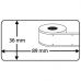 Термоетикетки UKRMARK D-99012 "Велика адресна наліпка", термопапір, Ш:36мм х В:89мм, рул.260ет, білі, сумісні з DYMO 99012 LW S0722400