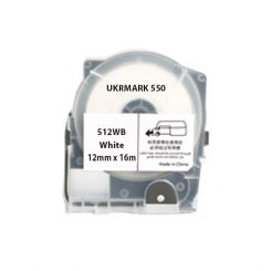 Картридж самоклеящихся этикеток UKRMARK 512WB, 12мм х 16м, черный на белом, глянцевый, совместимый с принтером UKRMARK 550 Картридж самоклеящихся этикеток UKRMARK 512WB, 12мм х 16м, черный на белом, глянцевый, совместимый с принтером UKRMARK 550