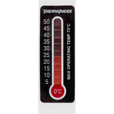 TIL-7-0C-50C обратимая этикетка, 11-уровневая индикация температуры 0-50°C (каждые 5 градусов), 18 х 51мм, 10шт. в упаковке.