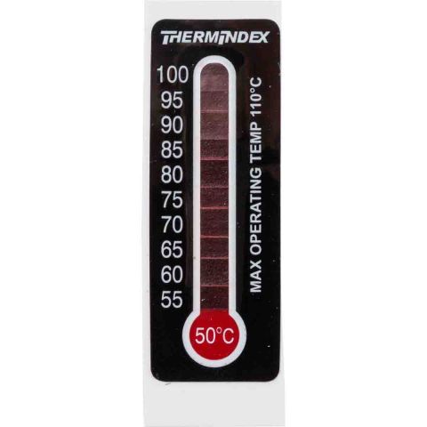 TIL-7-50C-100C обратимая этикетка, 11-уровневая индикация температуры 50-100°C (каждые пять градусов), 18 х 51мм, 10шт. в упаковке.