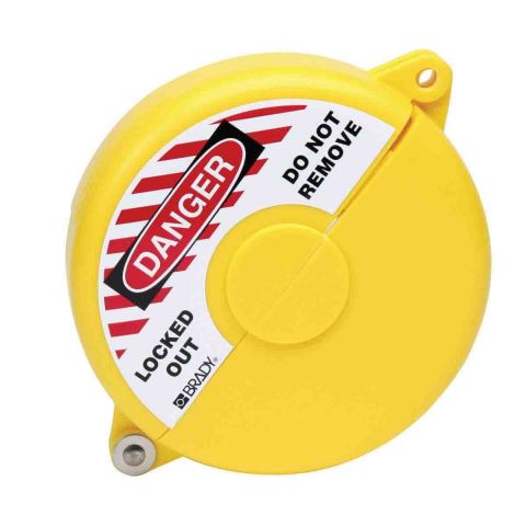 Блокиратор затворных вентилей, раздвижной, желтый, диаметр круглого элемента 64-127 мм