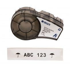 BRADY M21-750-423,19,05мм х 6,4м, чорним на білому, поліестр, стрічка для принтерів етикеток 