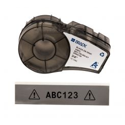 BRADY M21-750-595-GY, 19,05мм х 6,4м, чорним на сірому, вініл, стрічка для принтерів етикеток