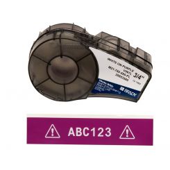 BRADY M21-750-595-PL, 19,05мм х 6,4м, білим на фіолетовому, вініл, стрічка для принтерів етикеток
