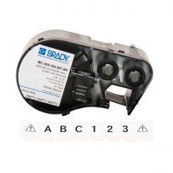 BRADY MC-500-595-WT-BK, 12,70мм х 7,62м, чорним на білому, вініл, стрічка для принтерів етикеток