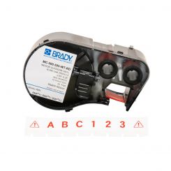 BRADY MC-500-595-WT-RD, 12,70мм х 7,62м, червоним на білому, вініл, стрічка для принтерів етикеток