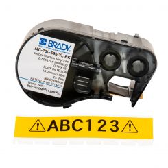 BRADY MC-750-595-YL-BK, 19,05мм х 7,62м, чорним на жовтому, вініл, стрічка для принтерів етикеток