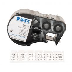 BRADY MC-375-499, вирубні етикетки: 19,05мм х 12,70мм, 220шт, чорним на білому, нейлон, стрічка для принтерів етикеток