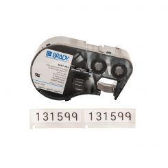 BRADY M-61-483, вирубні етикетки: 12,7мм x 50,8мм, 80шт, чорним на білому, стрічка для принтерів етикеток