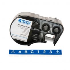 BRADY MC-500-595-BL-WT, 12,70мм х 7,62м, білим на синьому, вініл, стрічка для принтерів етикеток