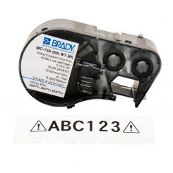 BRADY MC-750-595-WT-BK, 19,05мм х 7,62м, чорним на білому, вініл, стрічка для принтерів етикеток